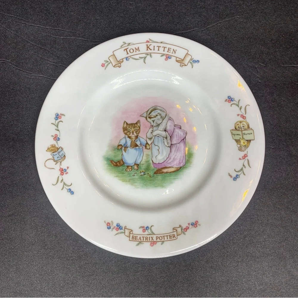 Vintage Beatrix Potter Tom Kitten Royal Albert of England 1986 Plate 8”